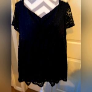 Plus size torrid size 4 black lace blouse